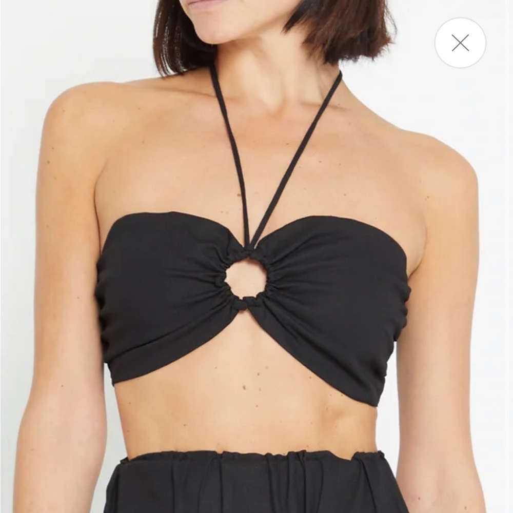 Kourt Chrishell Linen Halter Top